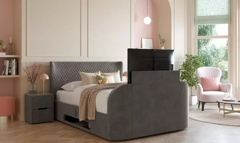 dreams-kobe-tv-bed-grey-velvet