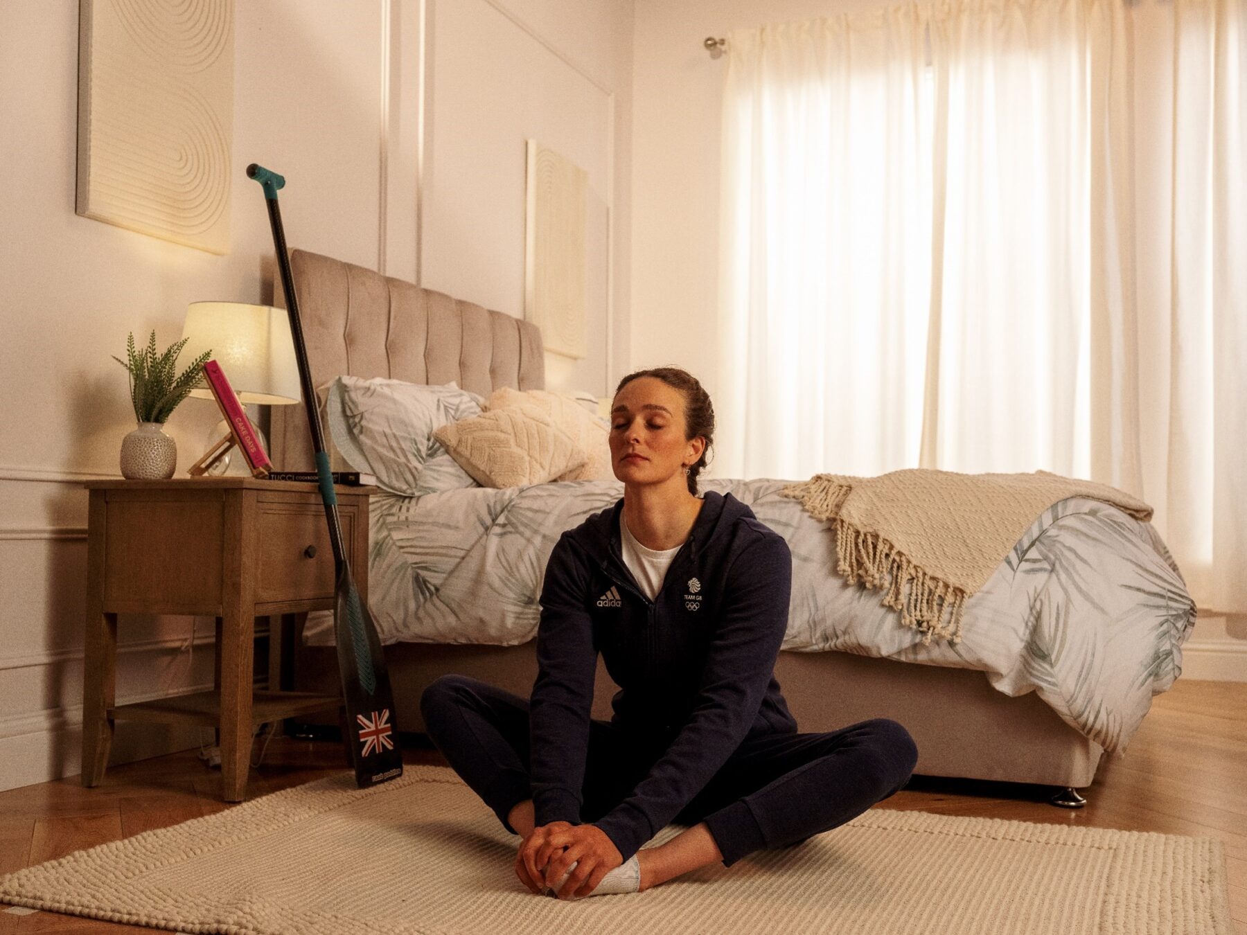 Mallory Franklin, pictured meditating in her Dreams bedroom