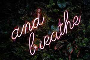 breathe neon sign